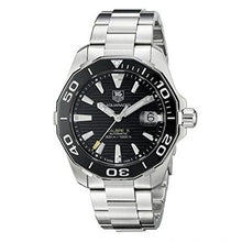 Load image into Gallery viewer, Tag Heuer Aquaracer Automatic Black Dial Silver Steel Strap Watch for Men - WAY211A.BA0928
