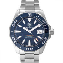 Load image into Gallery viewer, Tag Heuer Aquaracer Calibre 5 Blue Dial Silver Steel Strap Watch for Men - WAY211C.BA0928