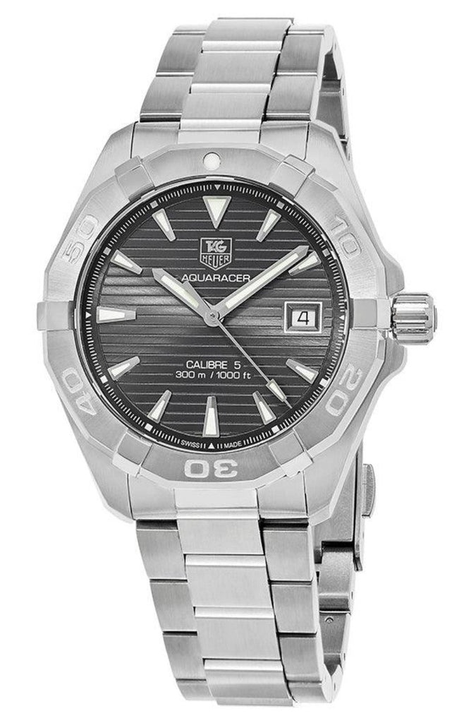 Tag Heuer Aquaracer Automatic Anthracite Grey Dial Silver Steel Strap Watch for Men - WAY2113.BA0928