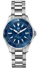 Load image into Gallery viewer, Tag Heuer Aquaracer Blue Dial Silver Steel Strap Watch for Women - WAY131S.BA0748