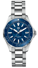 Tag Heuer Aquaracer Blue Dial Silver Steel Strap Watch for Women - WAY131S.BA0748