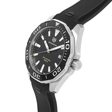 Load image into Gallery viewer, Tag Heuer Aquaracer Quartz Black Dial Black Rubber Strap Watch for Men -  WAY101A.FT6141