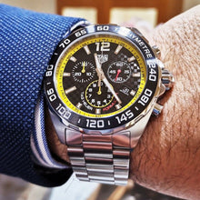 Load image into Gallery viewer, Tag Heuer Formula 1 Chronograph Black Dial Silver Steel Strap Watch for Men- CAZ101AC.BA0842