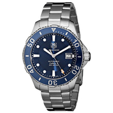 Load image into Gallery viewer, Tag Heuer Aquaracer Caliber 5 Automatic Blue Dial Silver Steel Strap Watch for Men - WAN2111.BA0822