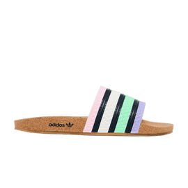 adidas Adilette Cork Slides Pulse Mint Legend Ink Light Purple