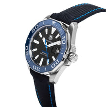 Load image into Gallery viewer, Tag Heuer Aquaracer Calibre 5 Automatic Black Dial Black Nylon Strap Watch for Men - WAY201C.FC6395