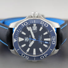 Load image into Gallery viewer, Tag Heuer Aquaracer Calibre 5 Automatic Black Dial Black Nylon Strap Watch for Men - WAY211B.FC6363