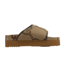 Gucci Jumbo GG Platform Slide Camel Ebony Monogram (Women's)