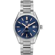 Load image into Gallery viewer, Tag Heuer Carrera Quartz Blue Dial Silver Steel Strap Watch for Women - WAR1112.BA0601