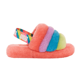 UGG Fluff Yeah Slide Peach Bliss Multi Color (Kids)