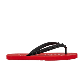 Christian Louboutin Loubi Flip Slide Red Black