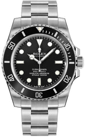 Rolex Submariner Black Dial Oystersteel Men's Diving Watch 124060-0001