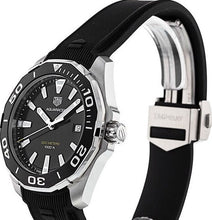 Load image into Gallery viewer, Tag Heuer Aquaracer Quartz Black Dial Black Rubber Strap Watch for Men -  WAY101A.FT6141