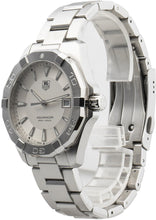 Load image into Gallery viewer, Tag Heuer Aquaracer Quartz White Dial Silver Steel Strap Watch for Men - WAY1111.BA0928