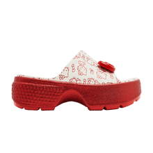 Load image into Gallery viewer, Crocs Stomp Slide Hello Kitty 50th Anniversary Red Glitter