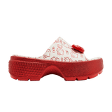 Crocs Stomp Slide Hello Kitty 50th Anniversary Red Glitter