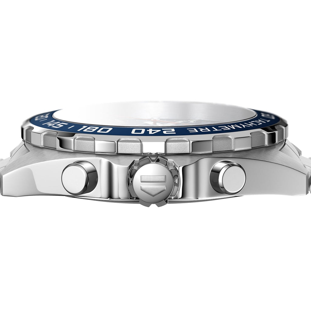 Tag Heuer Formula 1 Chronograph Blue Dial Silver Steel Strap Watch for Men - CAZ1014.BA0842