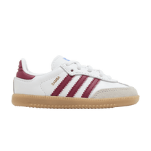 Load image into Gallery viewer, adidas Samba OG Cloud White Collegiate Burgundy Gum (TD)