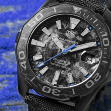 Load image into Gallery viewer, Tag Heuer Aquaracer Calibre 5 Black Nylon Strap Carbon Dial Watch for Men -  WBD218C.FC6447
