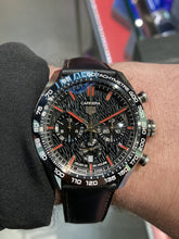 Load image into Gallery viewer, Tag Heuer Carrera Year of The Rabbit Automatic Chronograph Black Dial Black Leather Strap Watch for Men - CBN2A1L.FC6521