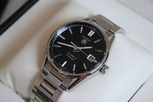 Load image into Gallery viewer, Tag Heuer Carrera Automatic Black Dial Silver Steel Strap Watch for Men - WAR211A.BA0782