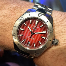 Load image into Gallery viewer, Tag Heuer Aquaracer Professional 200 Automatic Red Dial Silver Steel Strap Watch for Men - WBP2114.BA0627