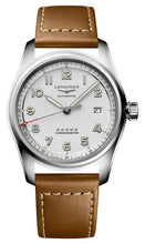 Load image into Gallery viewer, Longines Spirit Prestige Edition Automatic COSC Stainless Steel Silver Dial Interchangeable Brown Leather/NATO Strap Date Mens Watch L3.810.4.73.9