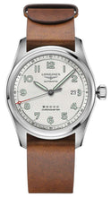 Load image into Gallery viewer, Longines Spirit Prestige Edition Automatic COSC Stainless Steel Silver Dial Interchangeable Brown Leather/NATO Strap Date Mens Watch L3.810.4.73.9