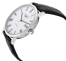 Load image into Gallery viewer, Longines Elegant Automatic Stainless Steel White Dial Black Leather Strap Date Mens Watch L4.910.4.11.2