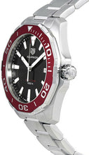 Load image into Gallery viewer, Tag Heuer Aquaracer Black Dial Silver Steel Strap Watch for Men - WAY101B.BA0746