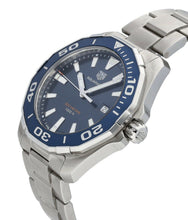 Load image into Gallery viewer, Tag Heuer Aquaracer Blue Dial Silver Steel Strap Watch for Men - WAY101C.BA0746