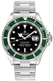 Rolex Submariner Date Green Aluminum Bezel Men's Luxury Watch 16610LV