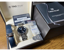 Load image into Gallery viewer, Tag Heuer Carrera Quartz Blue Dial Silver Steel Strap Watch for Women - WAR1112.BA0601