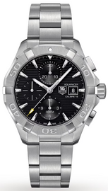 Tag Heuer Aquaracer Automatic Chronograph Black Dial Silver Steel Strap Watch for Men - CAY2110.BA0927
