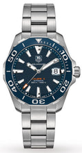 Load image into Gallery viewer, Tag Heuer Aquaracer Calibre 5 Blue Dial Silver Steel Strap Watch for Men - WAY211C.BA0928