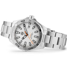 Load image into Gallery viewer, Tag Heuer Aquaracer Automatic White Dial Silver Steel Strap Watch for Men - WBD2111.BA0928