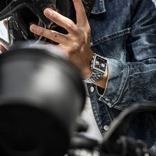 Load image into Gallery viewer, Tag Heuer Monaco Automatic Chronograph Black Dial Silver Steel Strap Watch for Men - CBL2113.BA0644