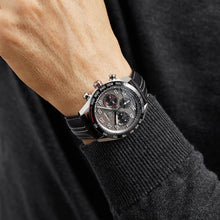 Load image into Gallery viewer, Tag Heuer Carrera Porsche Chronograph Special Edition Black Dial Black Leather Strap Watch for Men - CBN2A1F.FC6492
