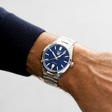 Load image into Gallery viewer, Tag Heuer Carrera Date Blue Dial Silver Steel Strap Watch for Men - WBN2112.BA0639