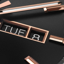 Load image into Gallery viewer, Tag Heuer Carrera Day Date Black Dial Black Leather Strap Watch for Men - WBN2013.FC6503