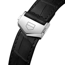 Load image into Gallery viewer, Tag Heuer Carrera Day Date Black Dial Black Leather Strap Watch for Men - WBN2013.FC6503