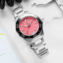 Load image into Gallery viewer, Tag Heuer Aquaracer Professional 300 Automatic Diamonds Pink Dial Silver Steel Strap Watch for Women - WBP231J.BA0618
