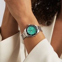 Load image into Gallery viewer, Tag Heuer Aquaracer Professional 300 Automatic Diamonds Green Dial Silver Steel Strap Watch for Women - WBP231K.BA0618