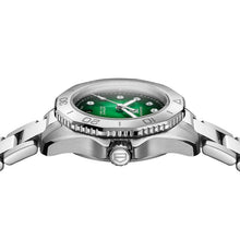 Load image into Gallery viewer, Tag Heuer Aquaracer Professional 200 Automatic Diamond Green Dial Silver Steel Strap Watch for Women - WBP2415.BA0622