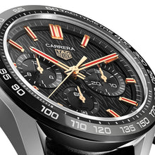Load image into Gallery viewer, Tag Heuer Carrera Year of The Rabbit Automatic Chronograph Black Dial Black Leather Strap Watch for Men - CBN2A1L.FC6521