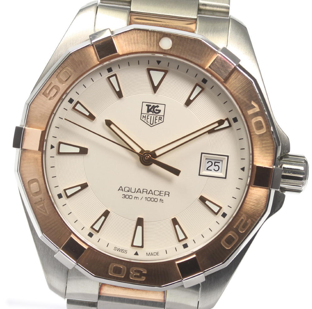 Tag Heuer Aquaracer Quartz White Dial Silver Strap Watch for Men - WAY1150.BD0911