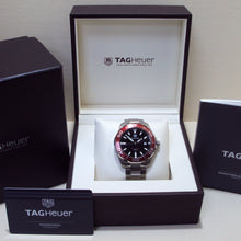 Load image into Gallery viewer, Tag Heuer Aquaracer Black Dial Silver Steel Strap Watch for Men - WAY101B.BA0746