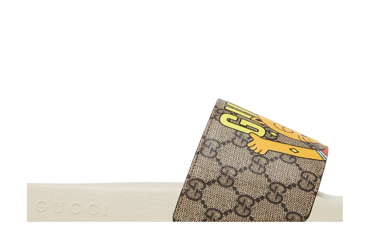 Gucci x Pablo Delcielo Cat GG Supreme Slide Beige