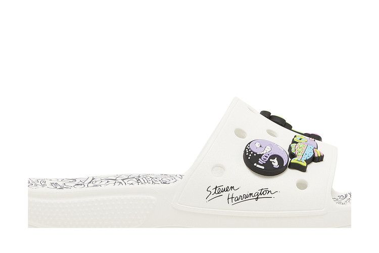 Crocs Classic Slide Steven Harrington Quickstrike White Black