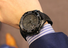 Load image into Gallery viewer, Tag Heuer Aquaracer Automatic Chronograph Special Edition Titanium Grey Dial Black Leather Strap Watch for Men - CAY218B.FC6370